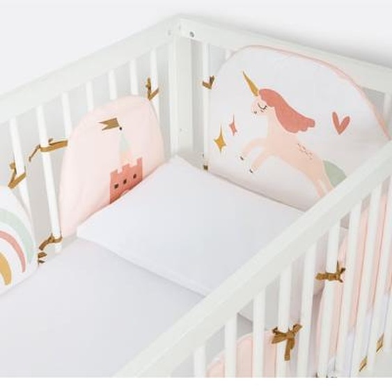 Tour de lit modulable percale, Château Licorne