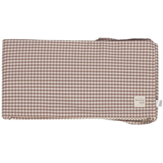 Tour De Lit Praliné Vichy Rayures Moka (120x60 Cm) Marron