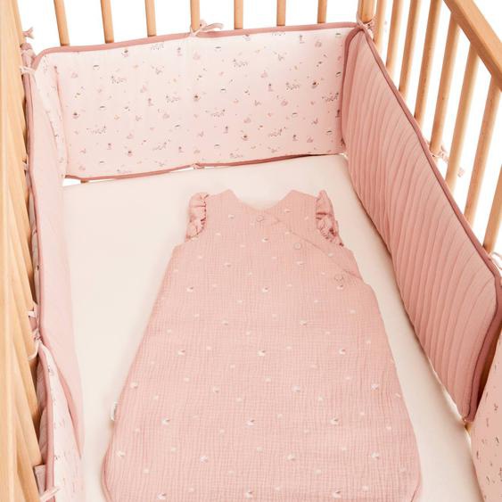 Tour De Lit / Protège Barreaux Modulable Promenade Bucolique Rose