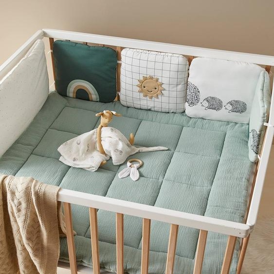 Tour de lit / tour de parc modulable Bio Collection LOVELY NATURE ivoire / multicolore