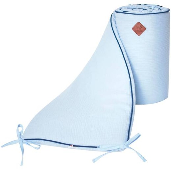 Tour De Lit Universel En Gaze De Coton Jeanne Bleu