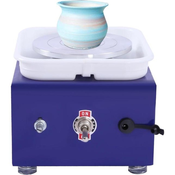 Tour de potier électrique, 2000 tr/min, 24 W, cuve ABS amovible, Deep Blue