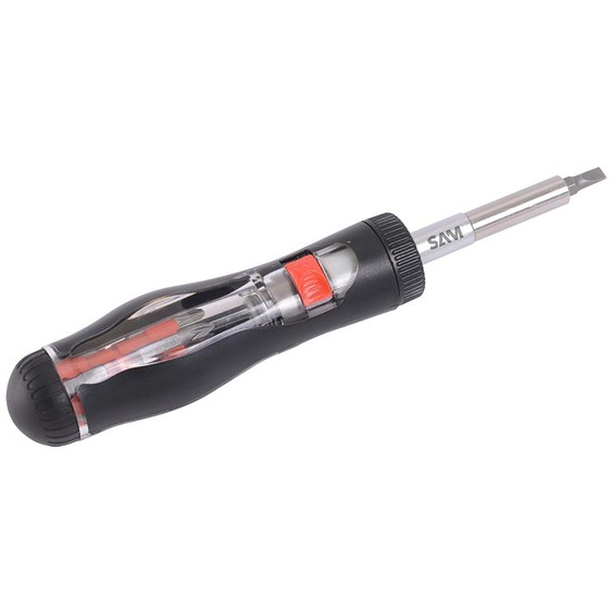 Tournevis télescopique à cliquet avec porte-embouts magnétique - SAM OUTILLAGE - T-PEZ
