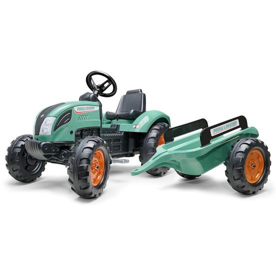 Tracteur À Pédales Avec Remorque Vert Vintage