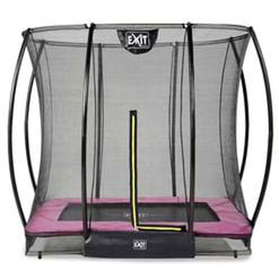 Trampoline enterré 153x214cm noir et filet de sécurité