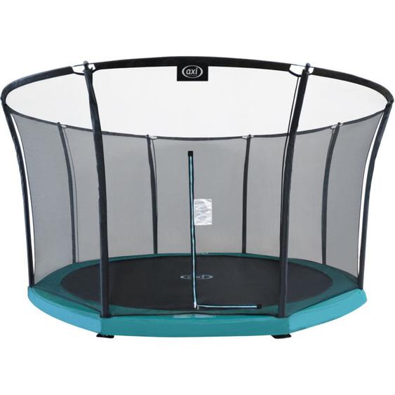 Trampoline rond avec filet AXI Denver - ø 366 cm en Vert Trampoline Enterré pour enfants Trampoline enterré au niveau du sol pour le jardin /