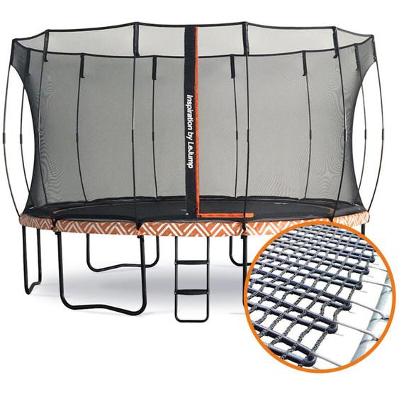 Trampoline Zéro-Ressort Breveté Ø366cm Orange Rond lejump Lightning