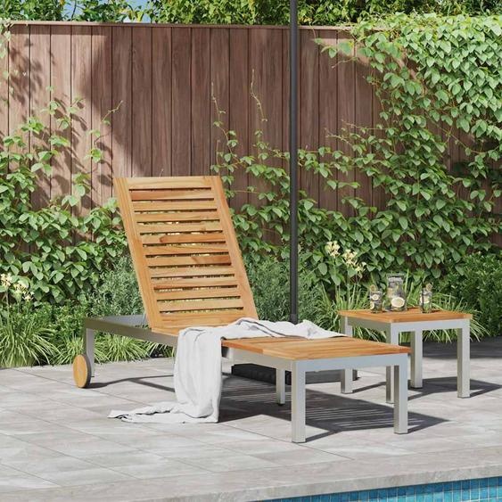 Transat Huile Naturelle 205 x 53 x 100 cm Bois de teck massif