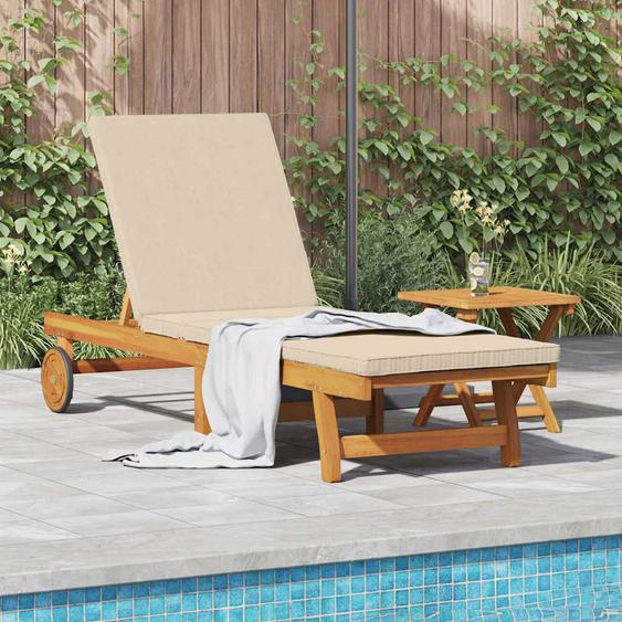 Transat 1-personne Marron 63 x 199 x 85cm Bois dacacia massif