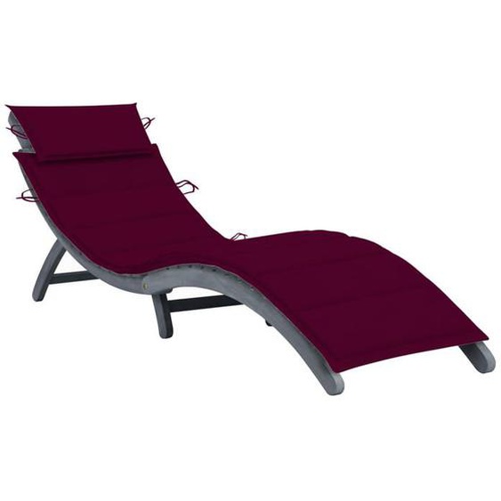 Transat - Acacia - Chaise Longue - Pliable - Résistant aux intempéries - Coussin confortable