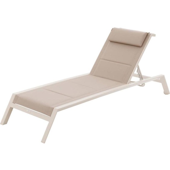 Transat ALLURE Lin   Argile 2 roues - Aluminium traité époxy, Texaline matelassée Hespéride