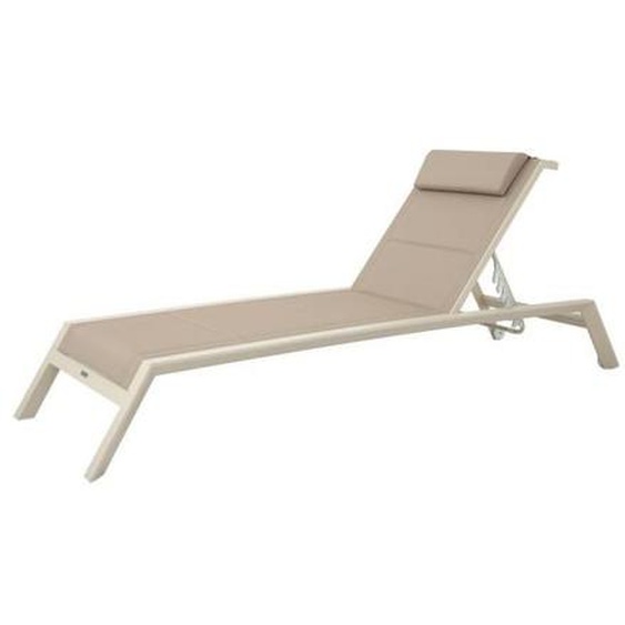Transat Allure lin & argile 2 roues en aluminium et texaline - Hespéride