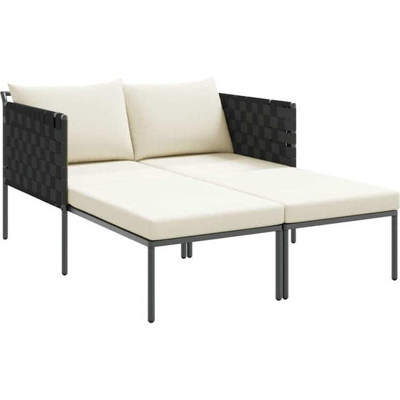 Transat Anthracite 153 x 115 x 69.5 cm Acier enduit de poudre
