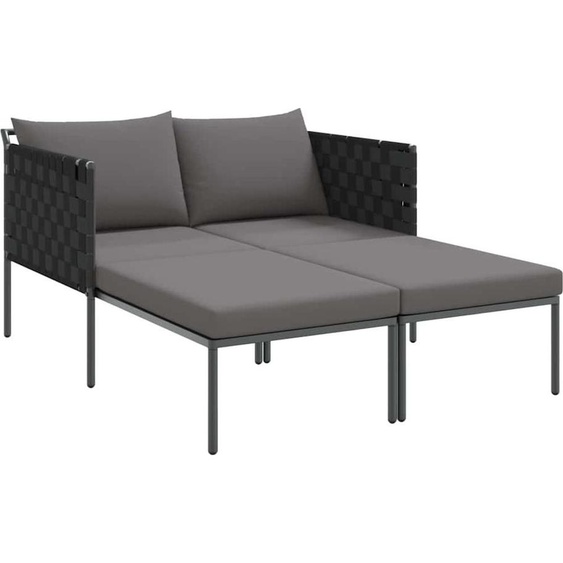Transat Anthracite 153 x 115 x 69.5 cm Acier enduit de poudre
