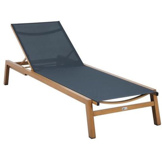 Transat - AXI - Logan - Aluminium - Dossier réglable 5 positions - Aspect bois anthracite