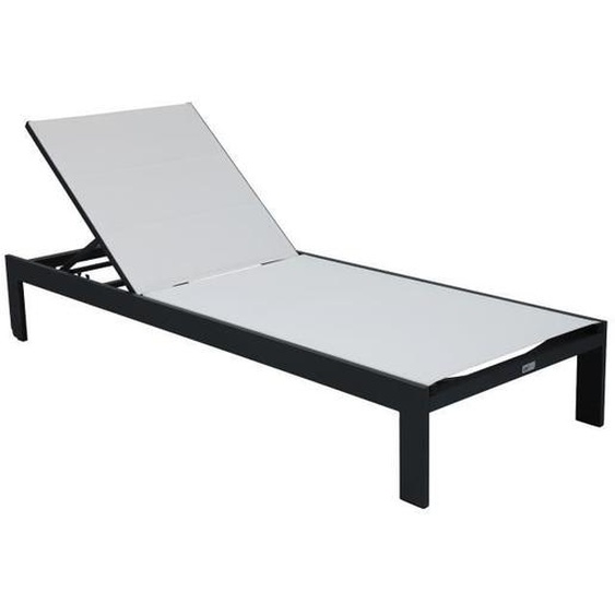 Transat bain de soleil - AXI - Elio - Anthracite / Crème - Dossier réglable - Aluminium