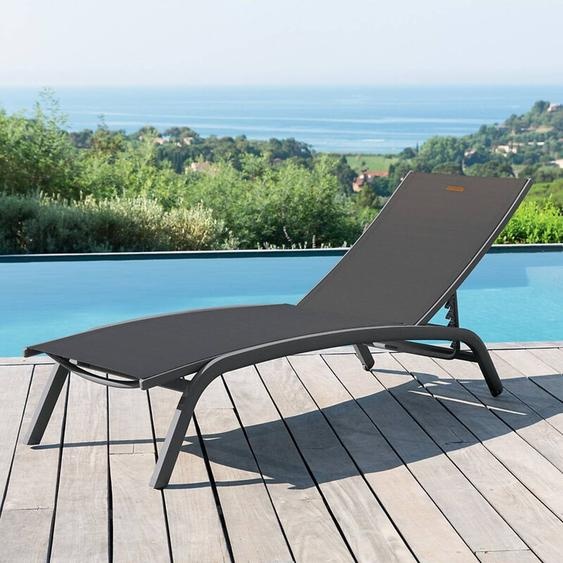 Transat BONAO Anthracite / Graphite 2 roues - Aluminium traité époxy, Texaline Hespéride