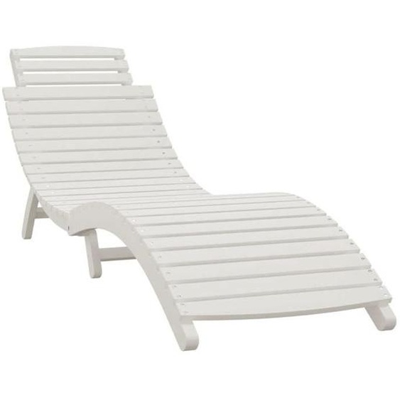 Transat chaise longue bain de soleil lit de jardin terrasse meuble d exterieur 184 x 55 x 64 cm bois massif d acacia bla
