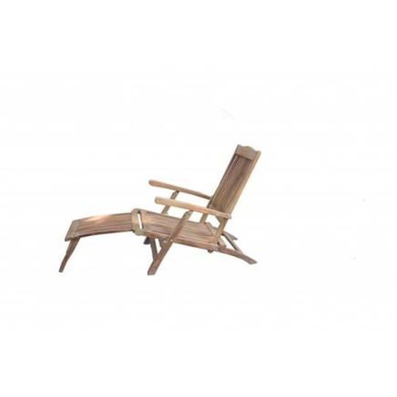 Transat - CHALET & JARDIN - RELAX - Teck naturel - Dossier inclinable - Pliant - 1 personne
