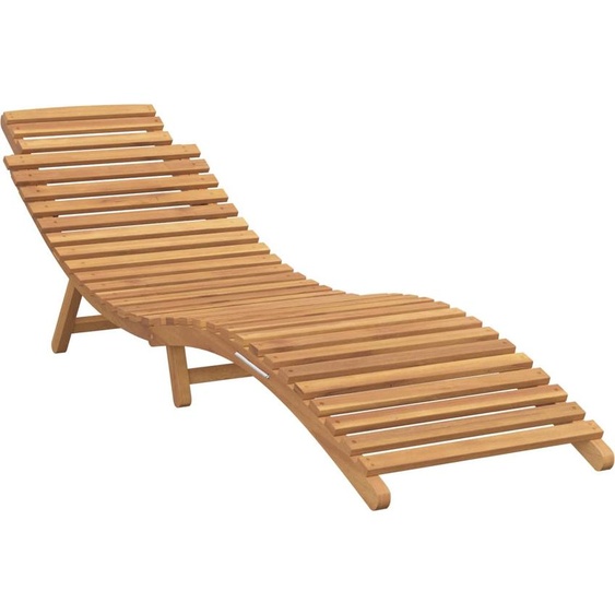 Transat de jardin Marron 198 x 55 x 58,5 cm Bois de teck massif
