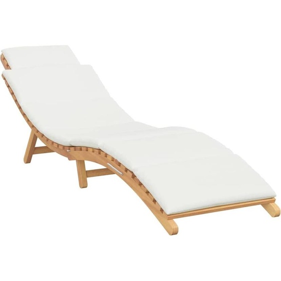 Transat de jardin Marron 198 x 55 x 58,5 cm Bois de teck massif