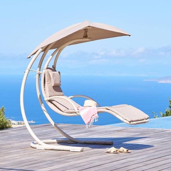 Transat MEORIA Beige / Argile Texaline, Acier traité époxy, Aluminium époxy Hespéride