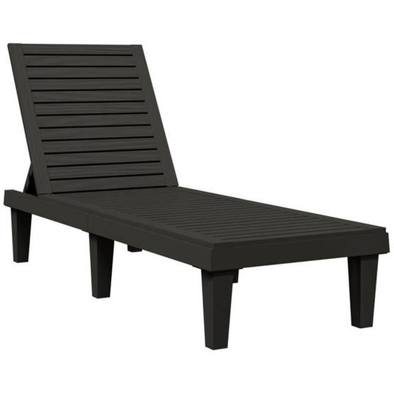 Transat - Non spécifié - Chaise longue - Dossier réglable - Polypropylène - Noir