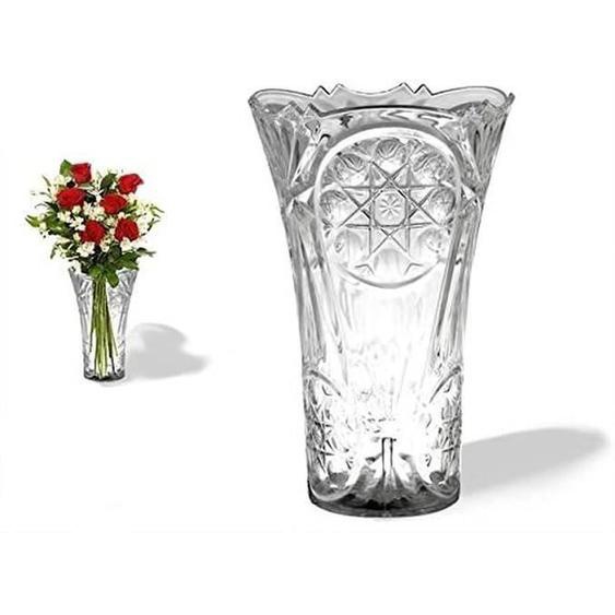 Transparent Décoré Vase – 20 CM