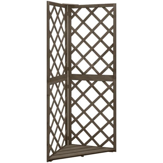 Treillis dangle Gris 50x50x145 cm Bois de sapin massif