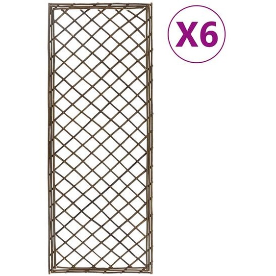 Treillis de jardin 6 pcs 30x120 cm Saule