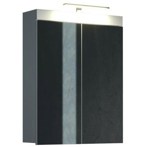 trendteam smart living Amanda Armoire de salle de bain à 2 portes Blanc brillant 60 x 77 cm