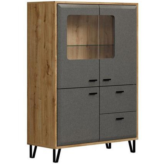 Buffet - TRENDTEAM - Blanshe - Bois dingénierie - Verre - Métal - 98 x 138 x 42 cm