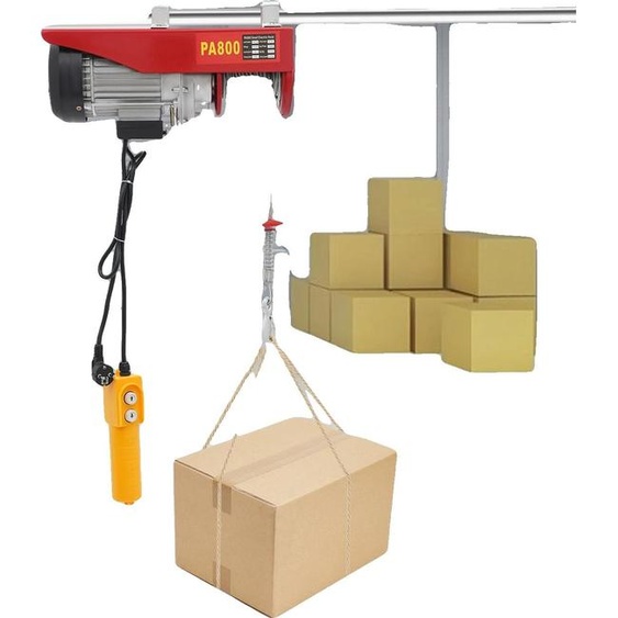 Treuil électrique, capacité de levage de 800 kg, puissance dentrée de 1300 W, double mode de levage, matériau en acier allié, dissipation thermique en aluminium aéronautique