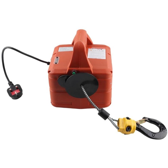 Treuil électrique de 1500W, en acier galvanisé, capacité de 500 kg, hauteur de levée de 7,6 mètres