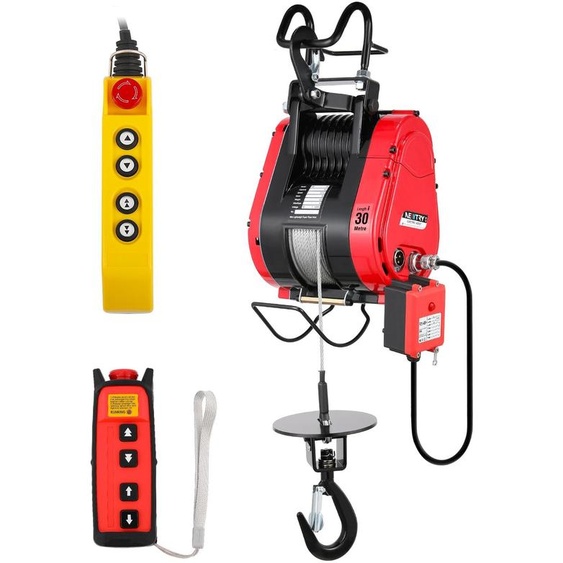 Treuil électrique de 350 kg, 30 mètres, 1500 W, sans balais, 2 vitesses