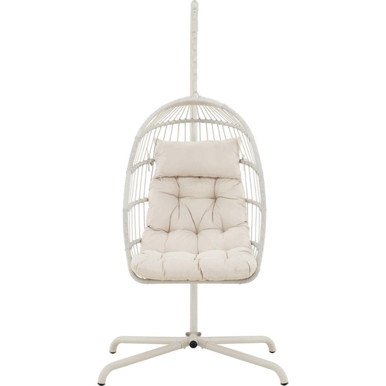 Trezzachaise suspendue avec support beige.