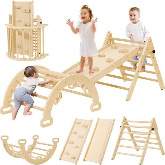 Neche - Triangle dEscalade 7 en 1 pour Enfants avec Toboggan,Rampe Double Face,Échelles,Équipement de jeu Montessori,Aire de Jeux pour Bébé 1