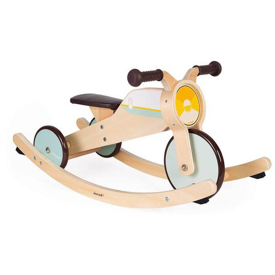 Tricycle À Bascule Et Porteur Beige