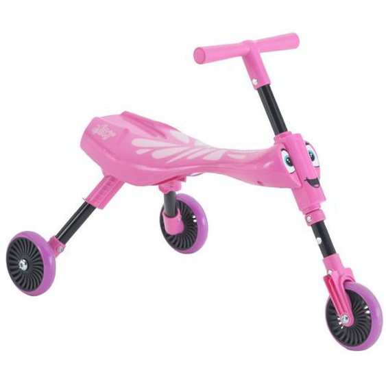 Tricycle Enfant Pliable 3 Roues Scuttlebug Butterfly Métal Blanc - Rose