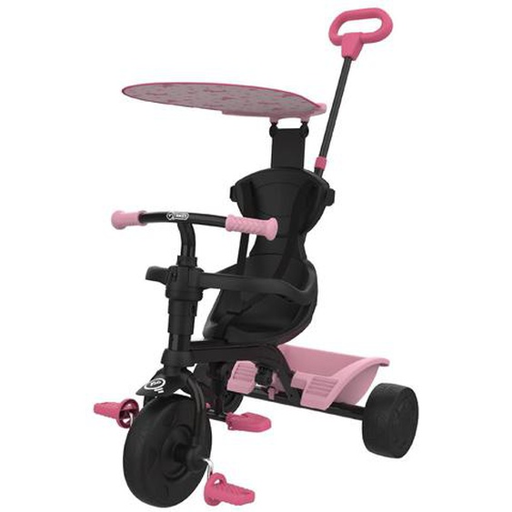 Tricycle Évolutif 4 En 1 Dino Métal Noir - Rose