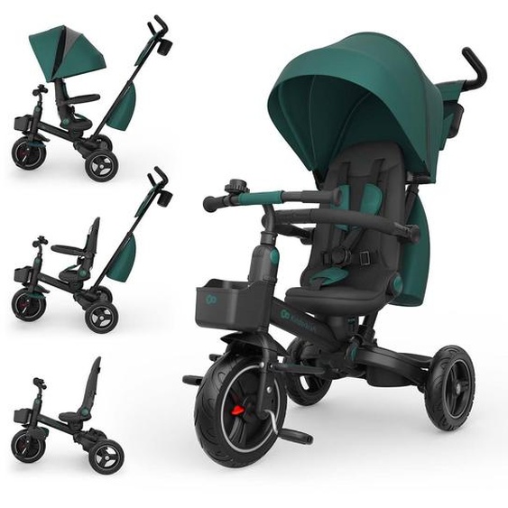 Tricycle Évolutif 6-en-1 Spinstep 2 Plus Avec Siège Pivotant 360° Et Dossier Réglable Vert