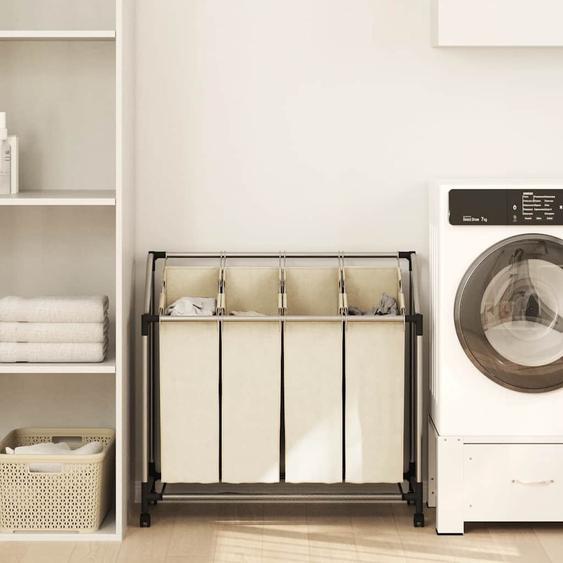 Trieuse à linge avec 4 sacs Crème Acier