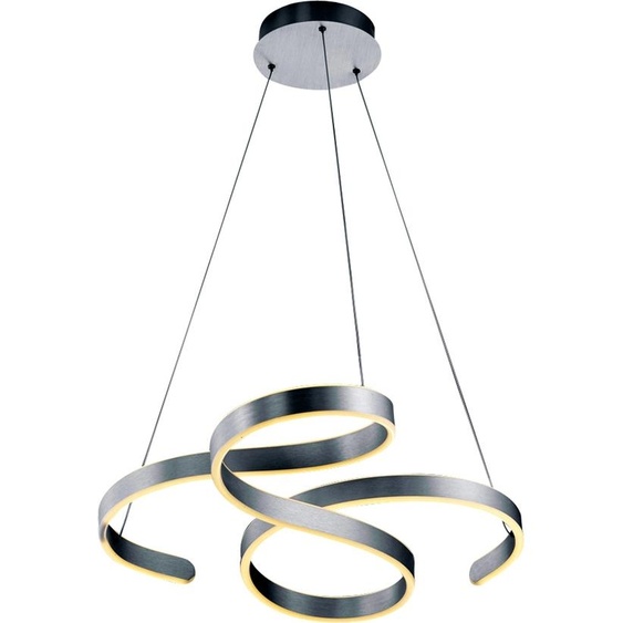 Trio Leuchten LED Suspension Francis 371310105, aluminium brossé, incl. 52 watts LED, Switch Dimmer