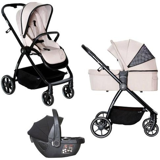 Trio Poussette, Nacelle, Et Siège Auto Rodas Beige