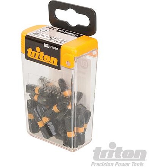 Triton 695211 Embouts Pozidriv pour visseuse à chocs, 25 pcs