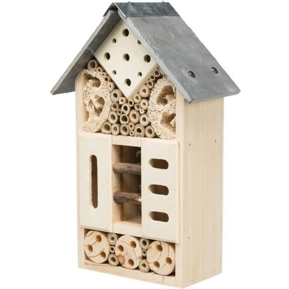 TRIXIE Hôtel pour insectes 18x29x10 cm Bois de pin et ardoise