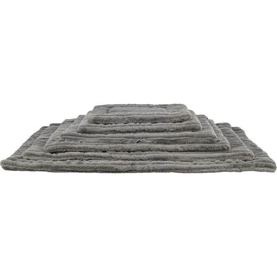 Tapis Trixie LONNI, peluche en velours côtelé, gris