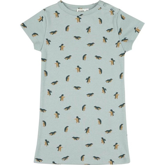 Trixie robe de nuit bleu coton Peppy Penguins 92-2J