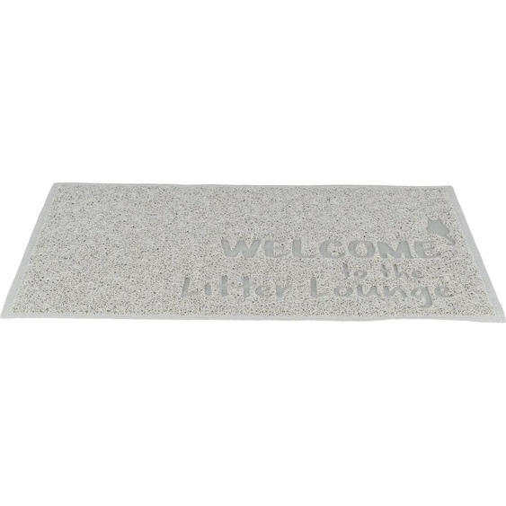 Trixie Vorleger für Katzentoiletten, PVC, 40 × 60 cm, hellgrau