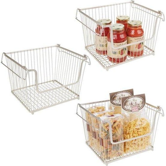 Trois tournevis multifonctions à manche réglable - Lot de 3 - Chromé - Rangements pour la cuisine et la salle de bains - Bacs de rangement pour le congélateur